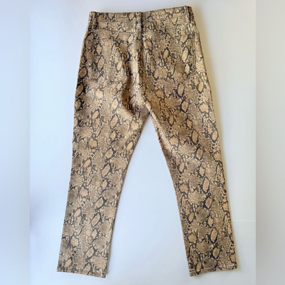 Nwot Frame Le High Straight Leg Python Snakeskin … - image 6
